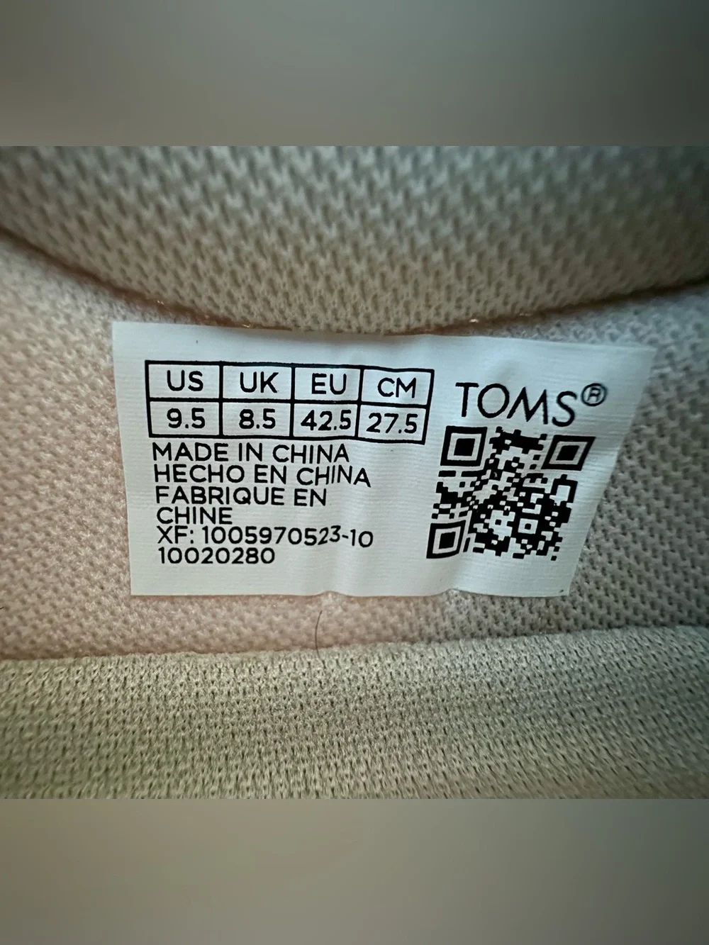 Tom's Wyndon Sneaker Size 9.5 in Shadow Beige Casual Dress Men's